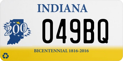 IN license plate 049BQ