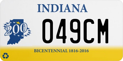 IN license plate 049CM