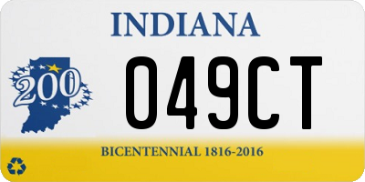 IN license plate 049CT