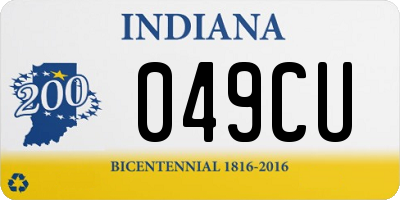 IN license plate 049CU