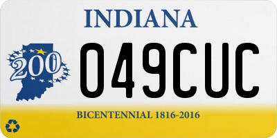IN license plate 049CUC