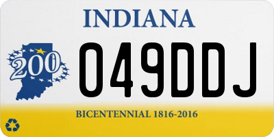 IN license plate 049DDJ
