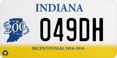 IN license plate 049DH