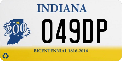 IN license plate 049DP