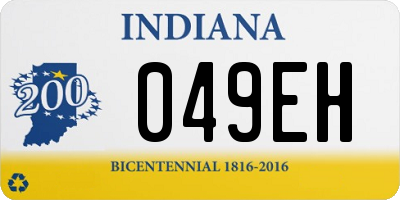 IN license plate 049EH