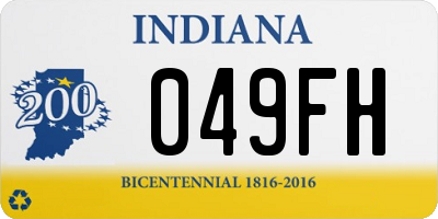 IN license plate 049FH