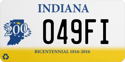 IN license plate 049FI