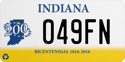 IN license plate 049FN