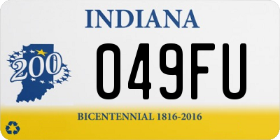 IN license plate 049FU