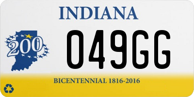 IN license plate 049GG