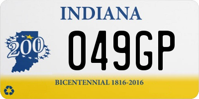 IN license plate 049GP