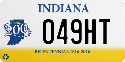 IN license plate 049HT