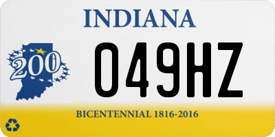 IN license plate 049HZ