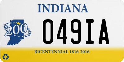 IN license plate 049IA