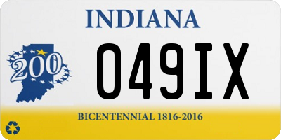 IN license plate 049IX