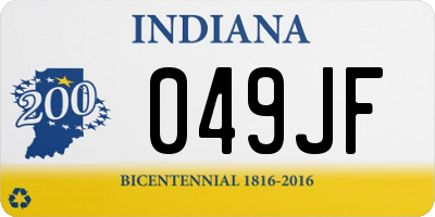 IN license plate 049JF