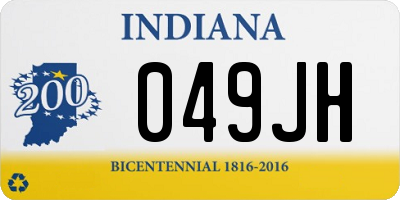 IN license plate 049JH