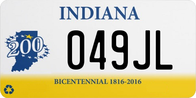 IN license plate 049JL