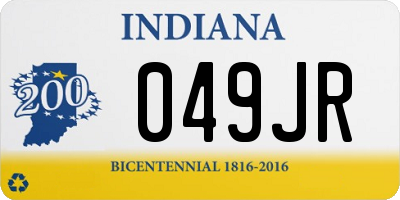 IN license plate 049JR