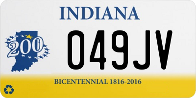 IN license plate 049JV