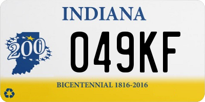 IN license plate 049KF
