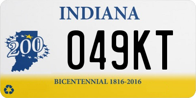 IN license plate 049KT