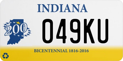 IN license plate 049KU