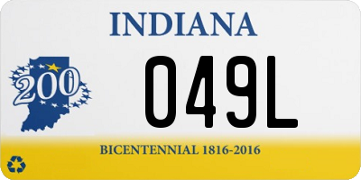 IN license plate 049L