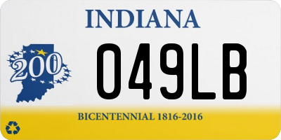 IN license plate 049LB