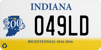 IN license plate 049LD