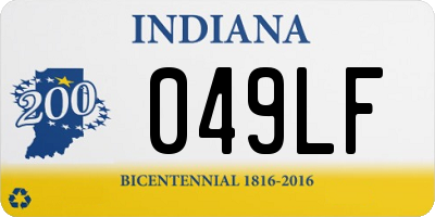 IN license plate 049LF