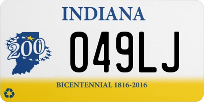 IN license plate 049LJ