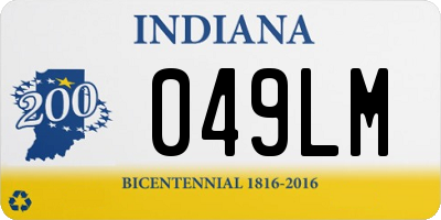 IN license plate 049LM