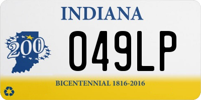 IN license plate 049LP