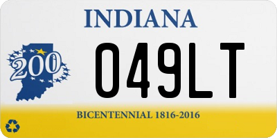 IN license plate 049LT