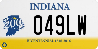 IN license plate 049LW