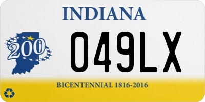 IN license plate 049LX