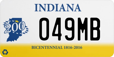 IN license plate 049MB