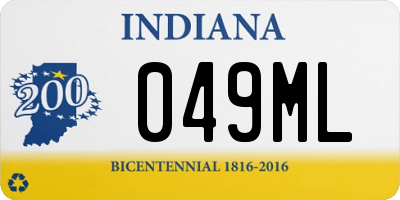 IN license plate 049ML