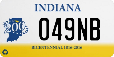 IN license plate 049NB