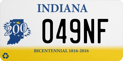 IN license plate 049NF