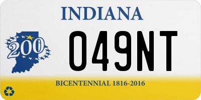 IN license plate 049NT