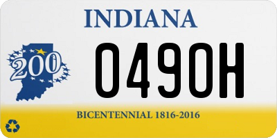 IN license plate 049OH