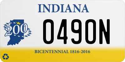 IN license plate 049ON