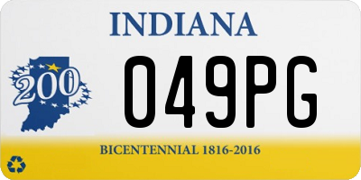 IN license plate 049PG