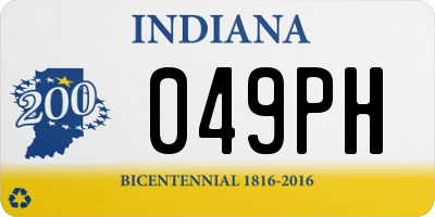 IN license plate 049PH