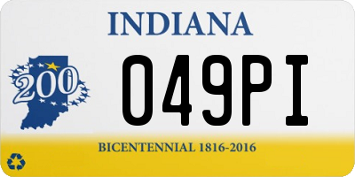 IN license plate 049PI
