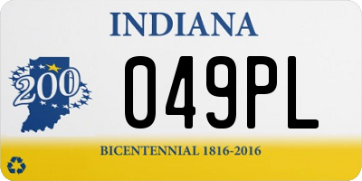 IN license plate 049PL