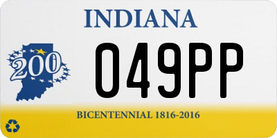 IN license plate 049PP