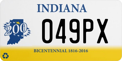 IN license plate 049PX